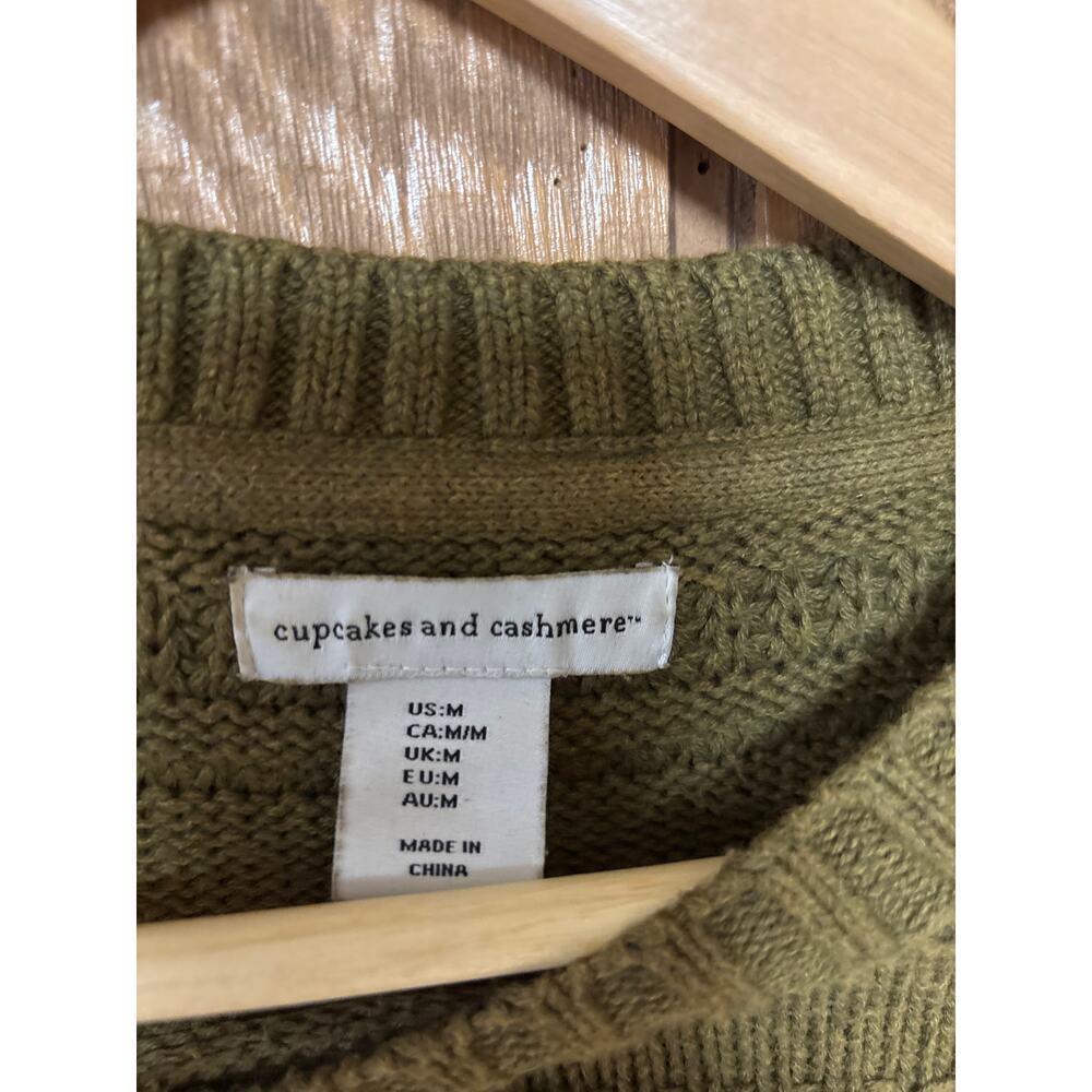 Cupcakes and Cashmere Chunky Knit Grungy Gorpcore High Lo Soft Comfy Sweater M - Picture 4 of 8